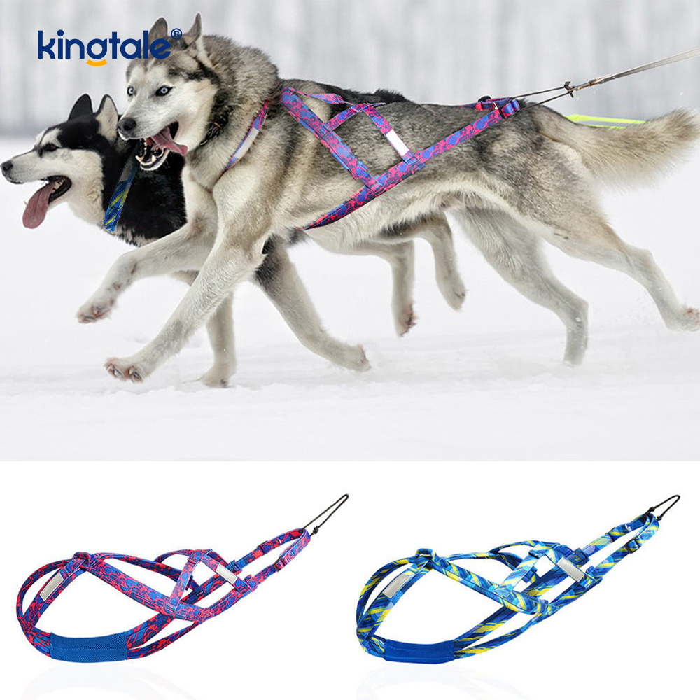 Dog Pulling Husky Mushing Harness X Ryggsele för hundar